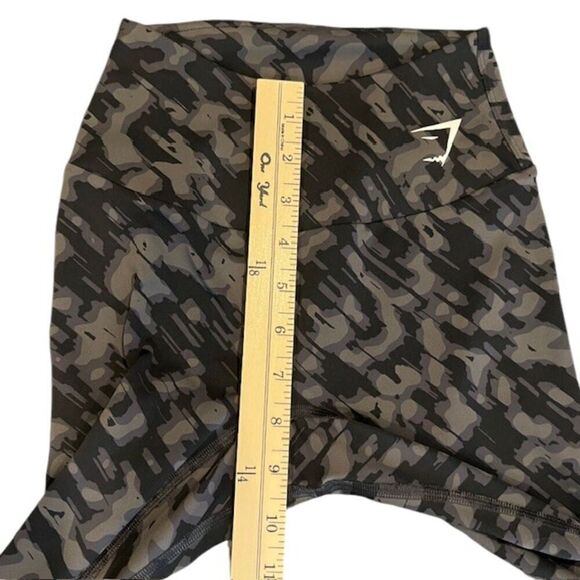 Gymshark Training Leggings Black Gray Abstract Camo Print High Waist Size XS - Picture 7 of 9